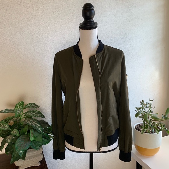 Maurices Jackets & Blazers - Maurices Olive Green Zip Up Bomber Jacket